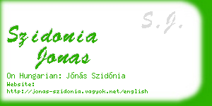 szidonia jonas business card