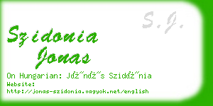 szidonia jonas business card